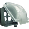 Sigma Electric Electrical Box Cover, 2 Gang, Non-Metallic, GFCI, Duplex and Round Receptacle 14425